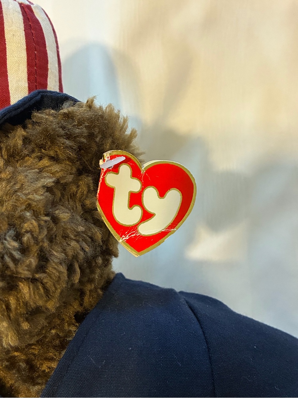 1993 Ty Attic Treasures "Samuel" Patriotic Bear dressed in an Uncle Sam costume - Picture 5 of 11